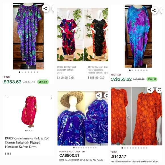 Vintage 60s Pleated Butterfly Kaftan - Picture 14 of 15